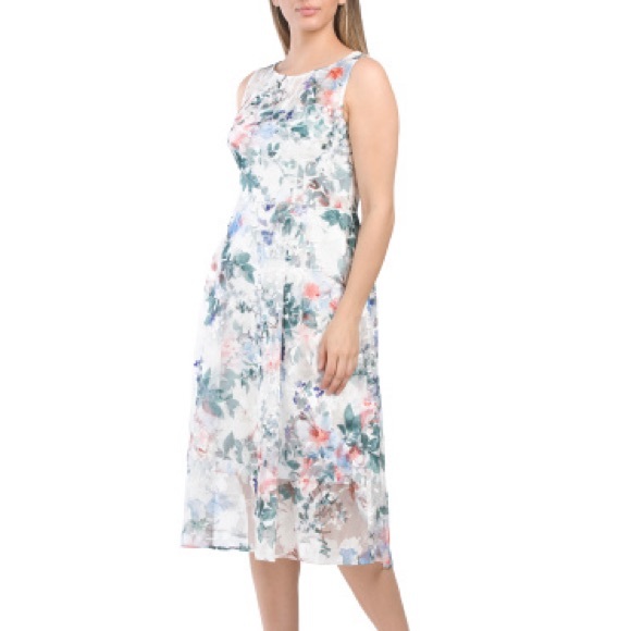 Adrianna Papell Women's Floral Printed Veiled Dress Size 8. NWT - Picture 14 of 14